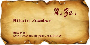 Mihain Zsombor névjegykártya